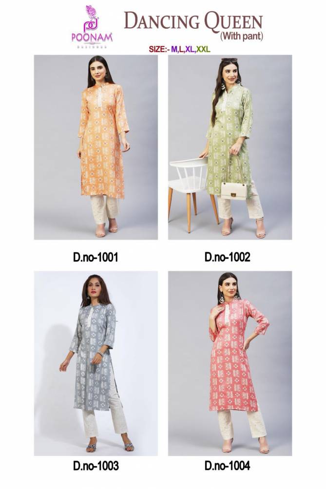Dancing Queen By Poonam Kurti With Bottom Catalog
